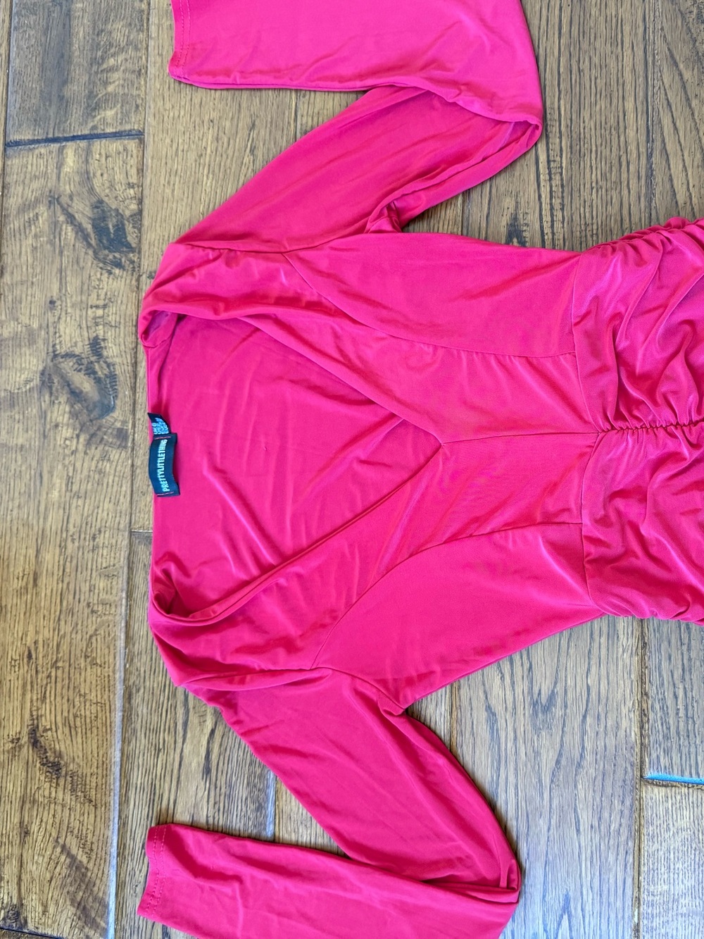 PrettyLittleThing Hot Pink Ruched Mini Dress